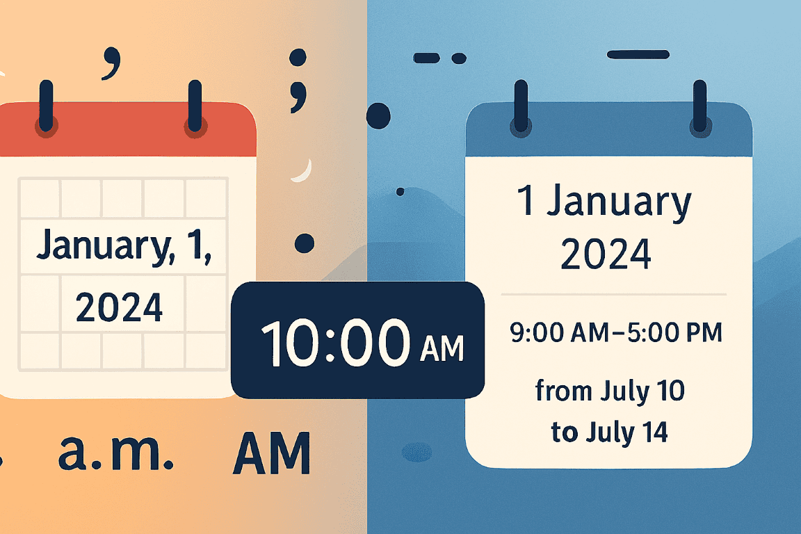 How to Punctuate Dates and Times Easily